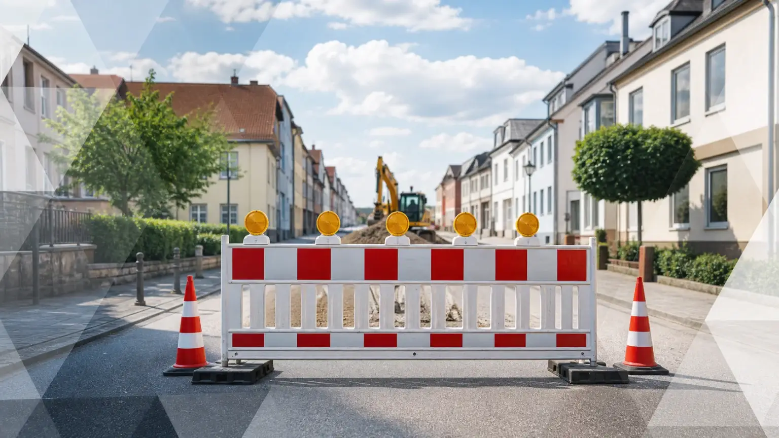 Sperrung der Kreisstraße ND 22 bei Waidhofen im Bereich der Paarbrücke